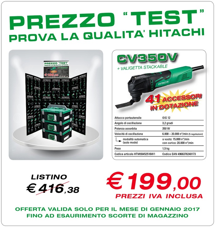 Prezzo test gennaio 2017