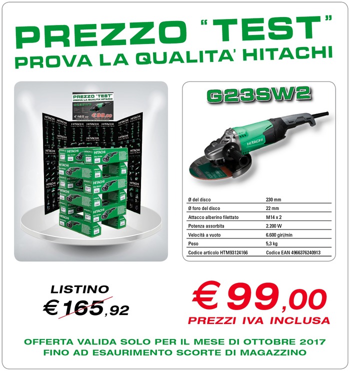 Prezzo Test: Prova la qualità Hitachi - G23SW2