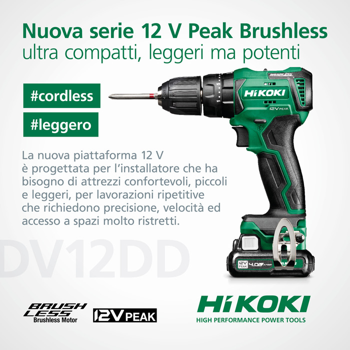 Nuova serie 12 V Peak Brushless