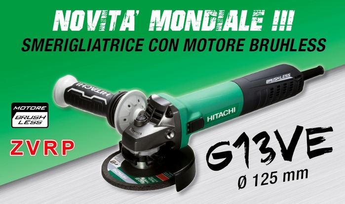 Nuova smerigliatrice dotata di motore AC Brushless