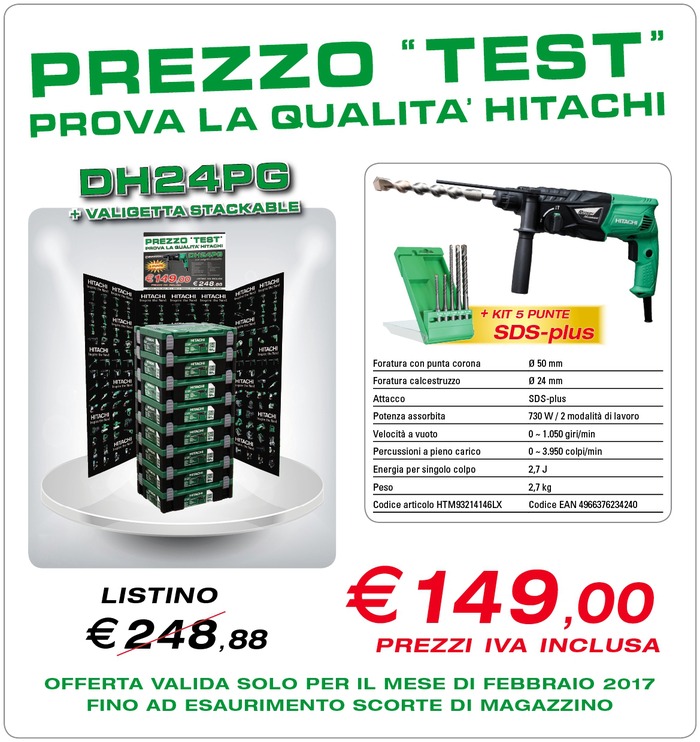 Prezzo test febbraio 2017