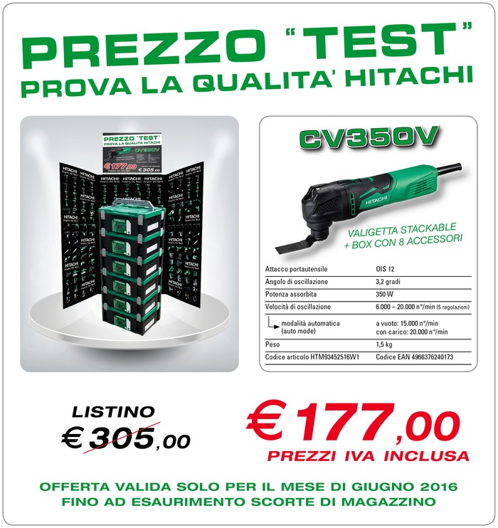 Campagna "Prezzo Test - Prova la qualità Hitachi" 