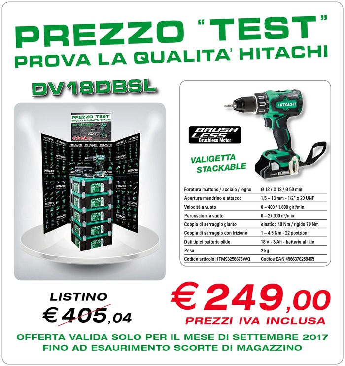 Prezzo test settembre