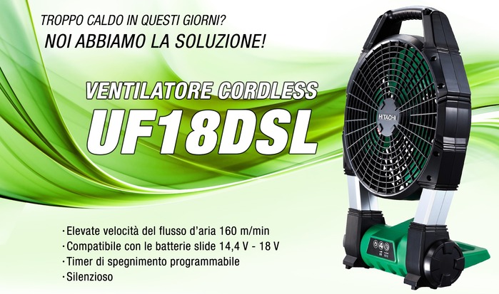 UF18DSL ventilatore a batteria Hitachi