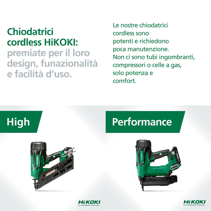 Le nostre chiodatrici cordless