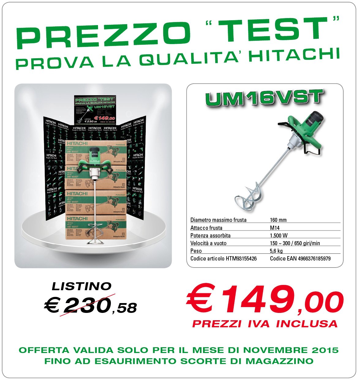 Prezzo Test  Prova la qualità Hitachi novembre