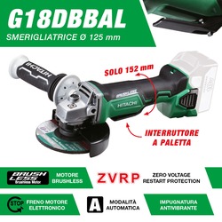 Nuova smerigliatrice G18DBBAL