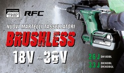 Nuovi martelli tassellatori Brushless 18 V - 36 V