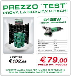 Campagna "Prezzo Test - Prova la qualità Hitachi"